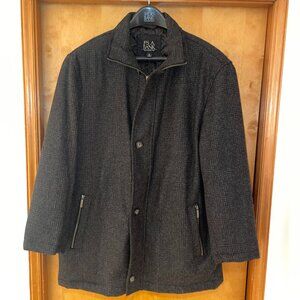 Jos. A. Bank. Men's Wool Blend Coat Grey Black Size XL